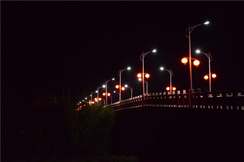 旧县河滨夜景-旧县大桥