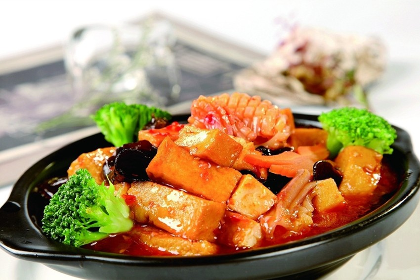 豆腐青菜木耳